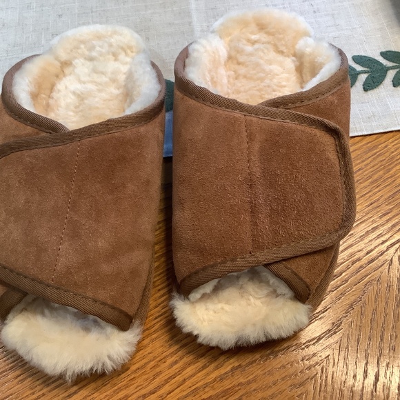 LAMO Ladies Sheepskin Wrap Slippers Chestnut Size XL. 9-10 - Picture 12 of 12